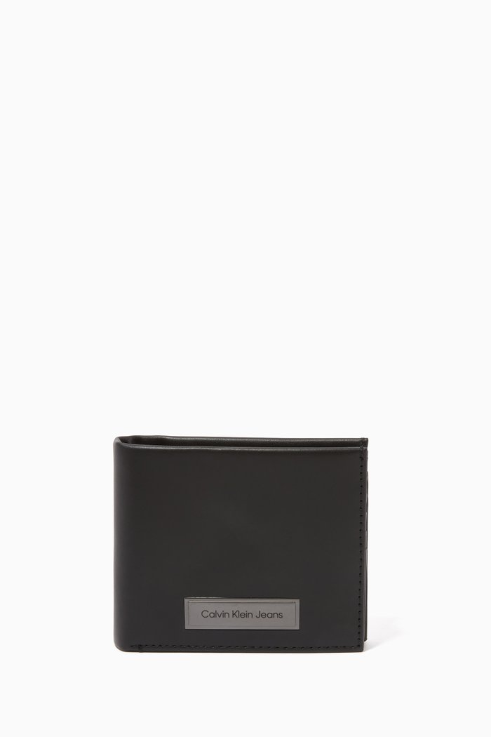 

Logo RFID Billfold Wallet in Leather, Black