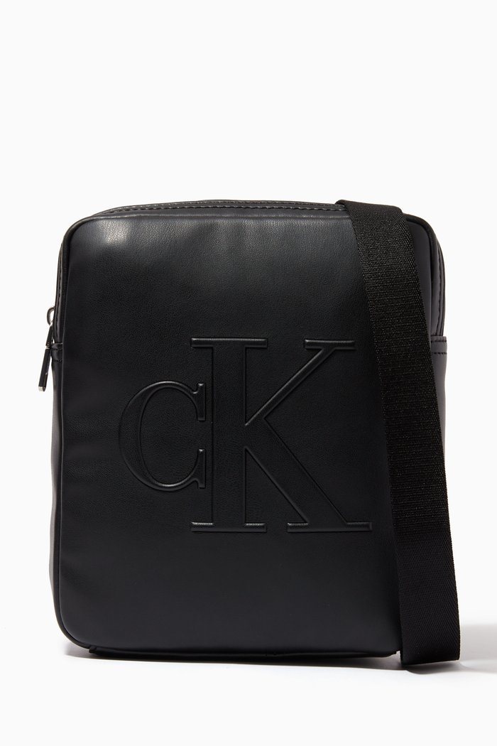 

Reporter Bag in Faux Leather, Black
