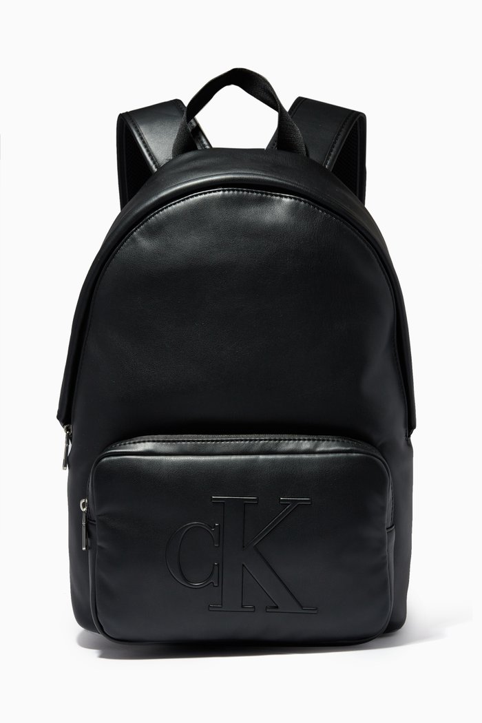 

Backpack in Faux Leather, Black