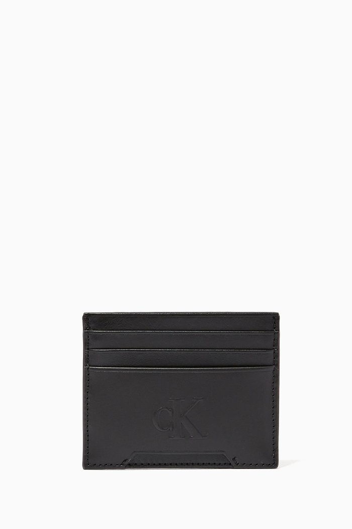 

Monogram Card Holder in Nappa, Black