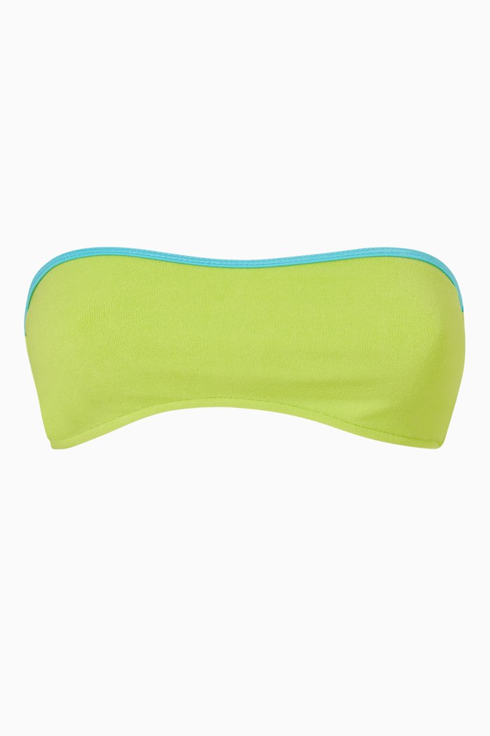 

Jean Bandeau Bikini Top in Stretch Terry, Green