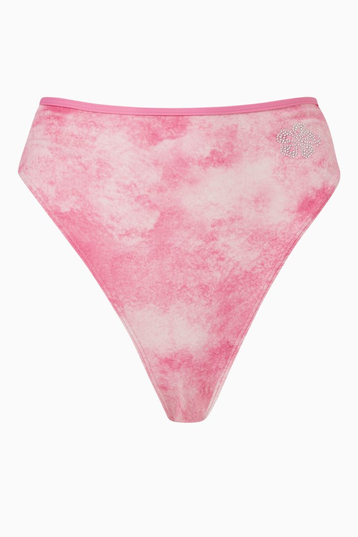 

Anne High Waist Bikini Bottoms in Stretch Terry, Pink