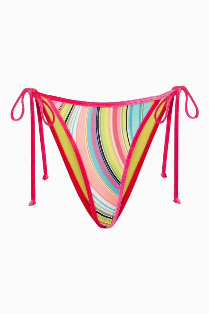 

Hazel String Bikini Bottoms in Shine Stretch Terry, Multicolour