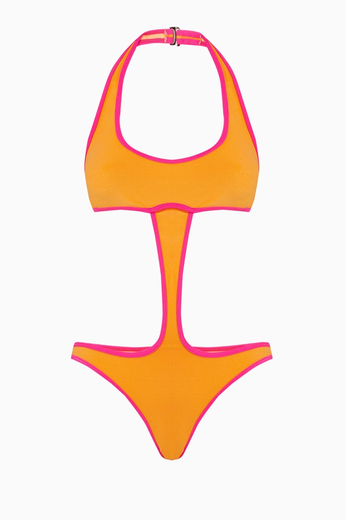 

Hayes Monokini Swimsuit in Stretch Terry, Orange