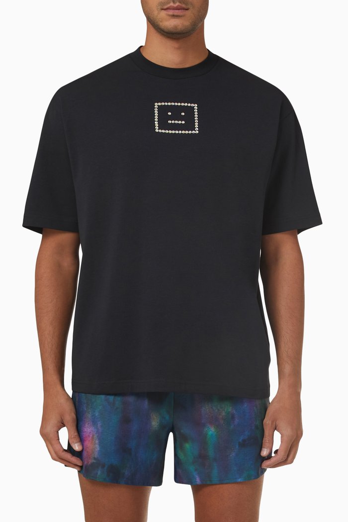 

Exford Diamond T-shirt in Cotton, Black