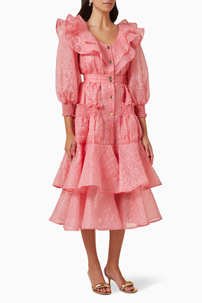 

Ruffle Tiered Dress, Pink