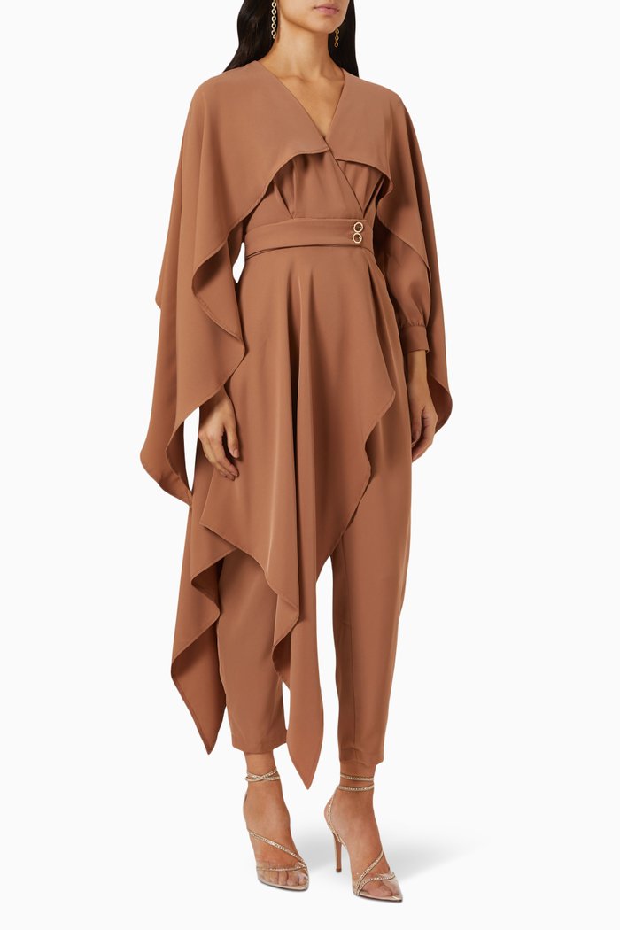 

Cape Jumpsuit, Brown
