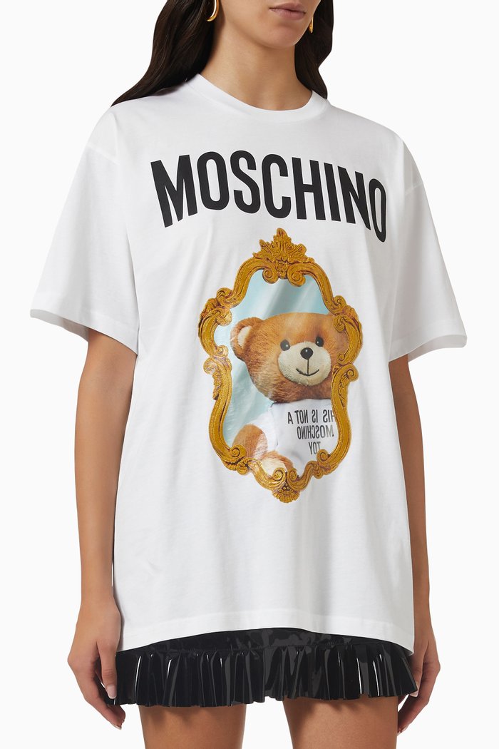 

Mirror Teddy T-shirt in Organic Cotton, White