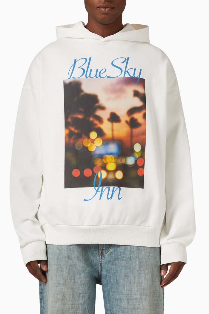 

Sunset Highway Hoodie in Fleece, White