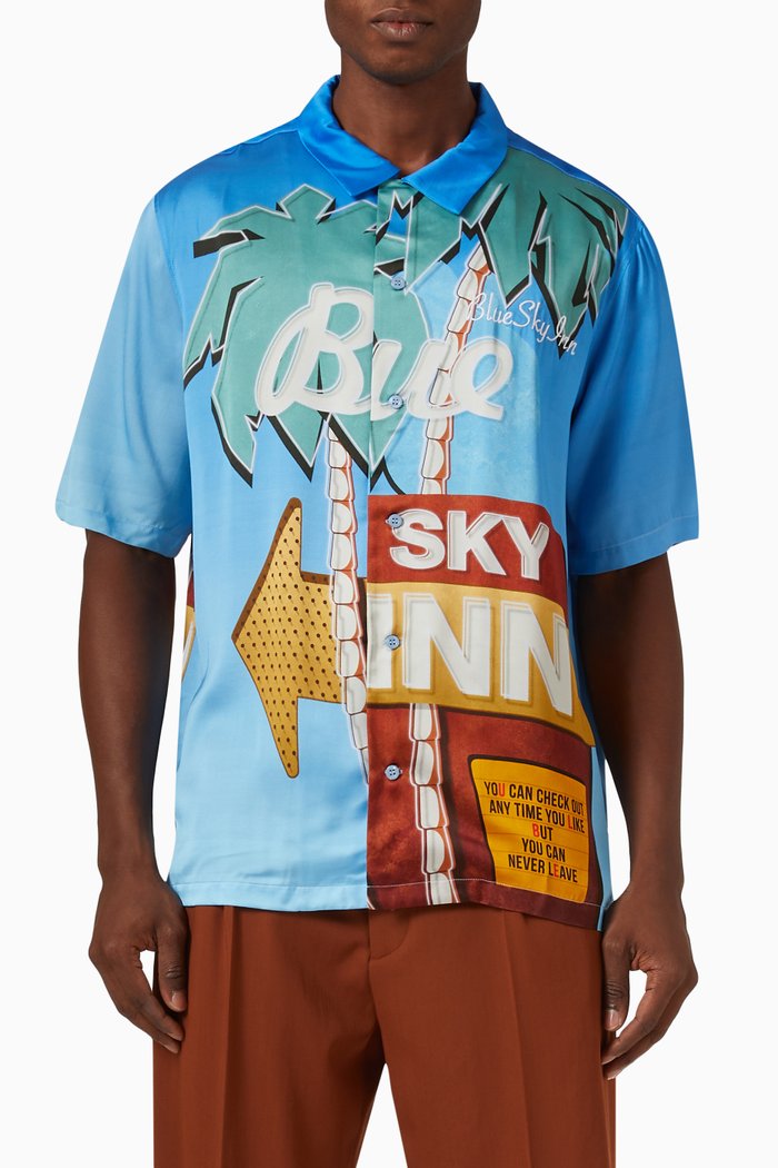 

Sign Shirt in Viscose, Blue