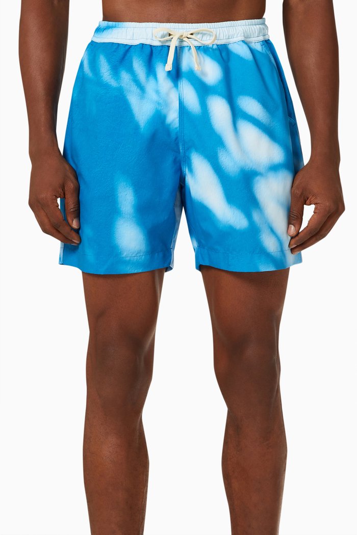 Sea Swim Trunks in Recycled Nylon, Blue