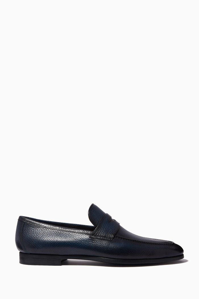

Penny Loafer in Calfskin, Blue