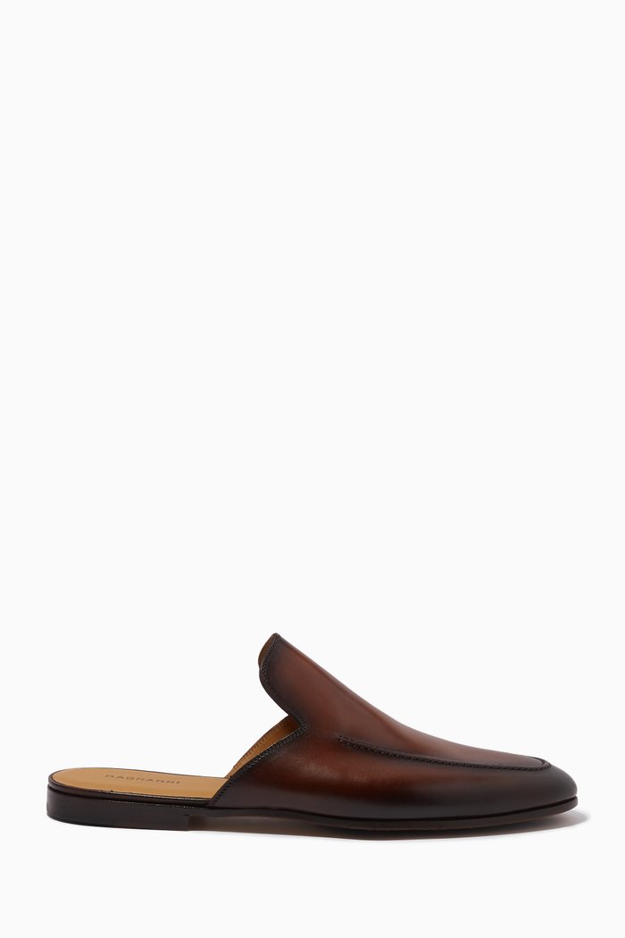 

Torba Mule Loafers in Leather, Brown