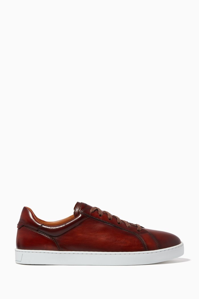 

Sneakers in Calf Leather, Brown