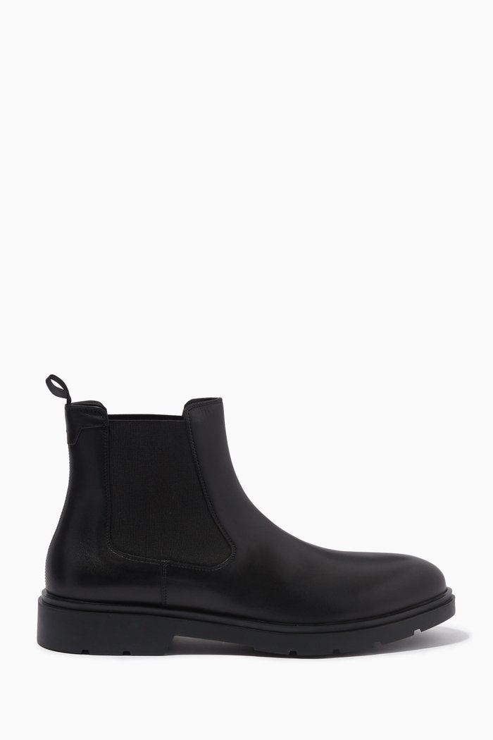 

Kent Chelsea Boots in Leather, Black