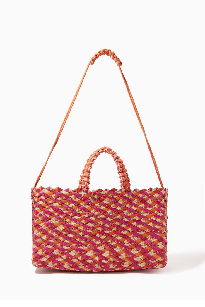 Isabela Tote Bag in Carnauba Straw, Multicolour