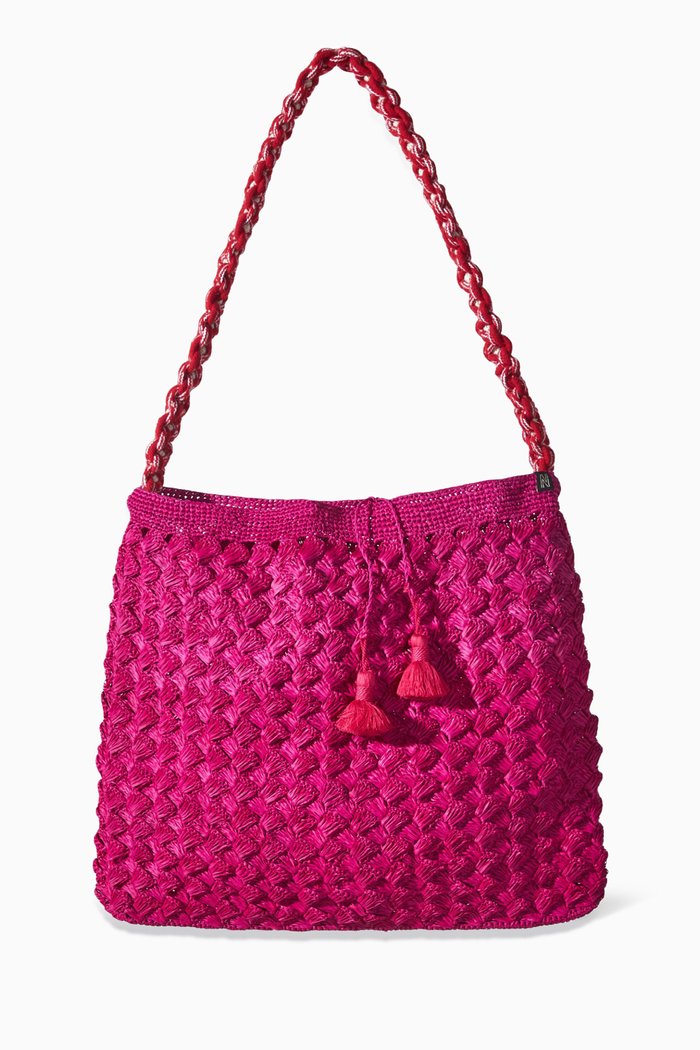

Sophie Tote Bag in Buriti Straw, Pink