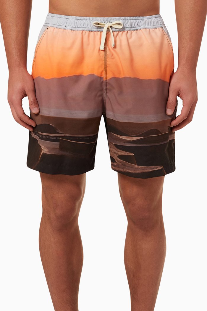

Skate Bowl Swim Trunks in Recycled Nylon, Orange