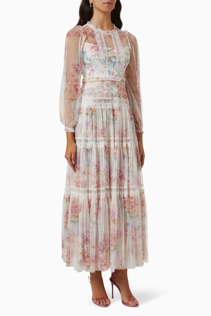 

Rose Dream Ankle Gown in Tulle, Grey