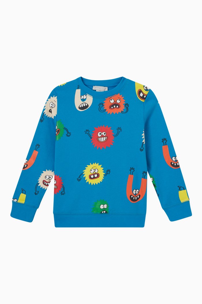 

Monster Sweatshirt in Cotton, Blue