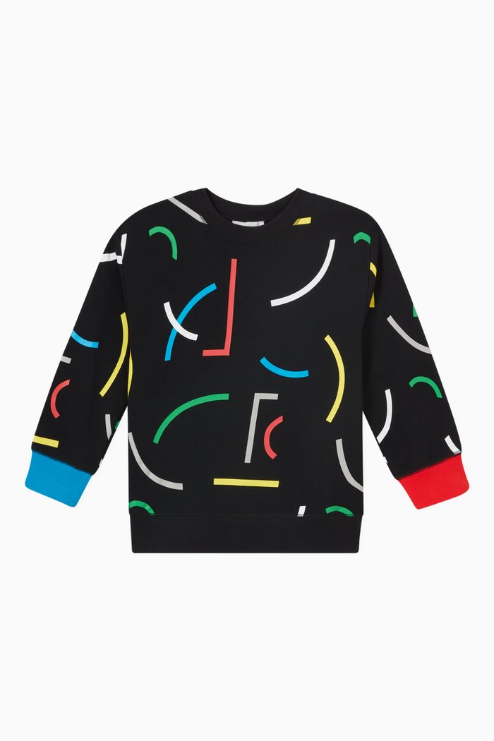 

Lines Sweatshirt in Knit, Black