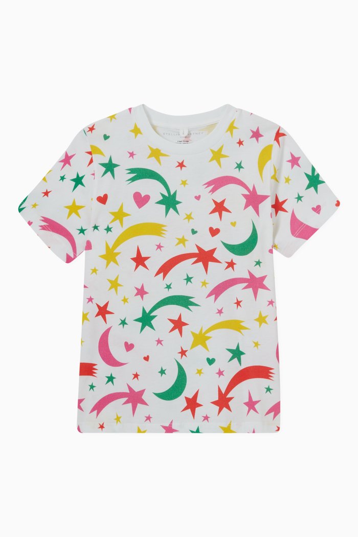 

Shooting Stars T-Shirt in Cotton, White