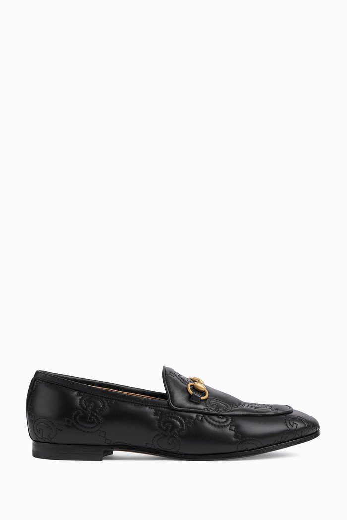 

GG Jordaan Loafers in Matelassé Leather, Black