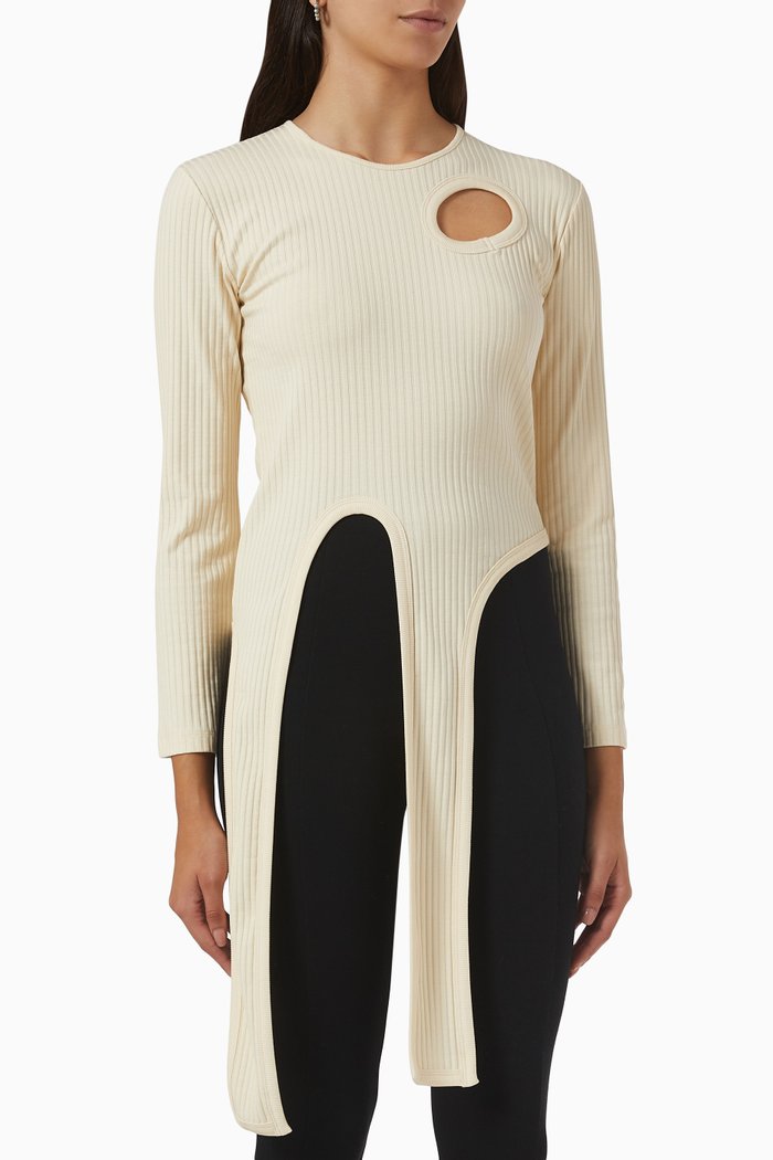 

Rosalie Tie Top in Organic Cotton, Neutral