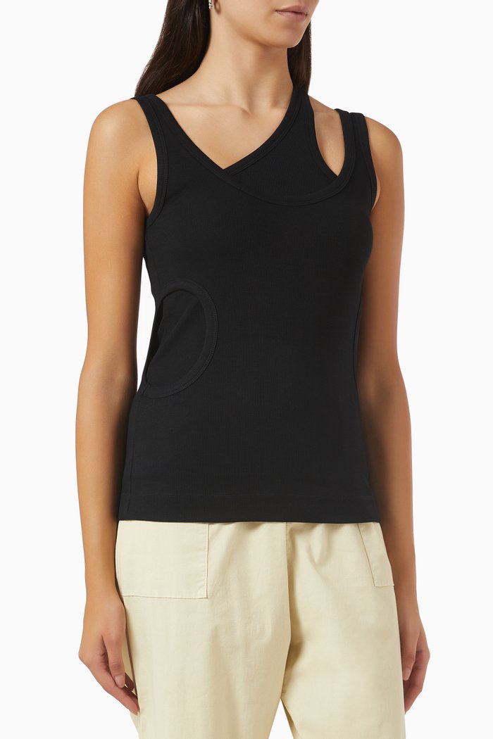 

Daphine Layered Top in Organic Cotton, Black