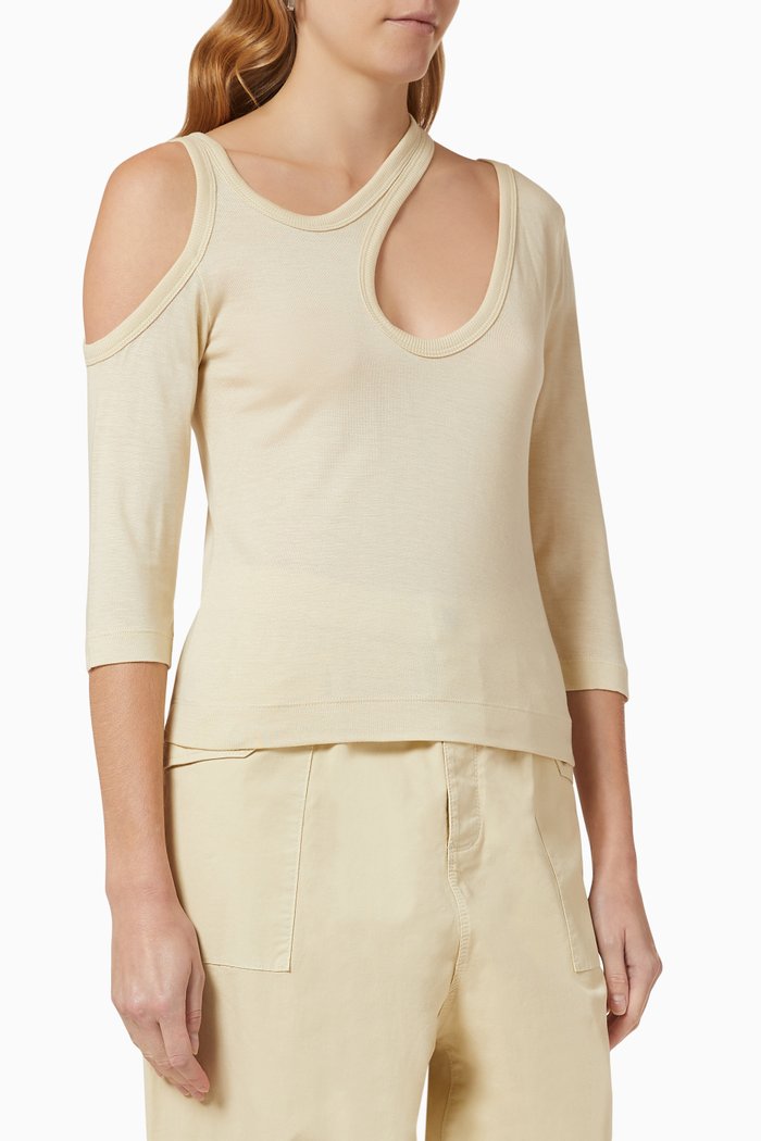 

Rhodes Cut Out Top in Tencel™, Neutral