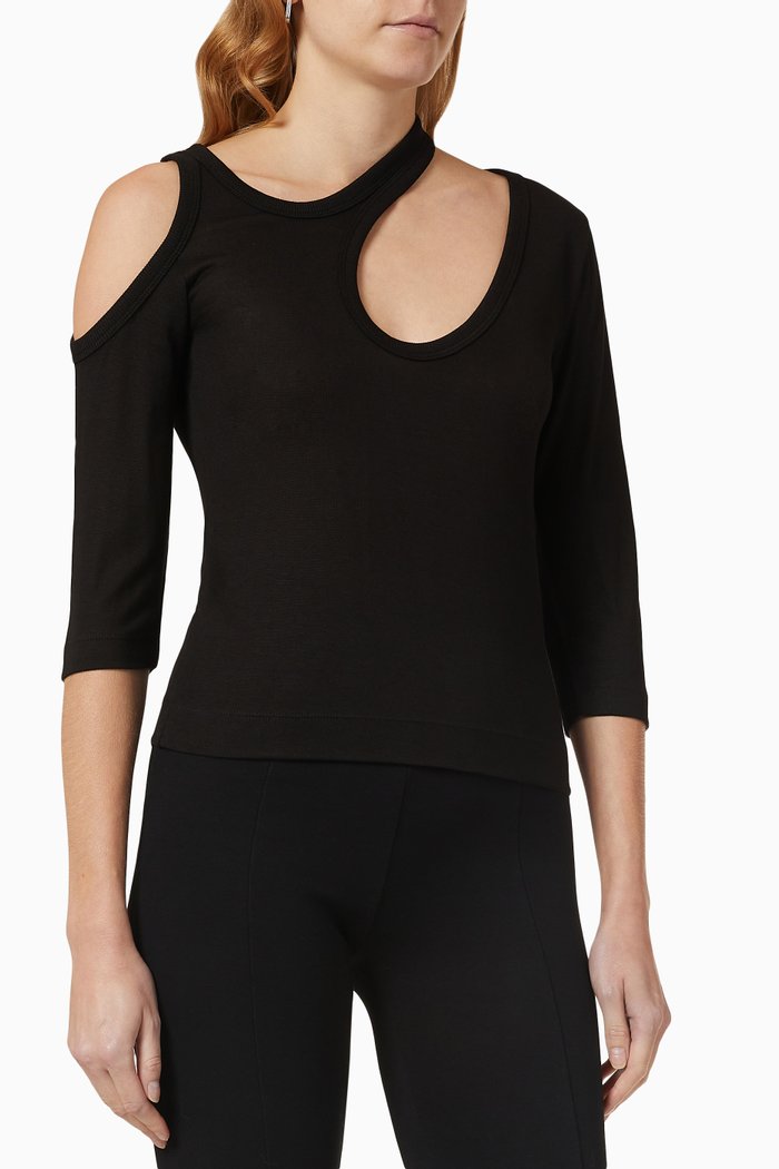 

Rhodes Cut Out Top in Tencel™, Black
