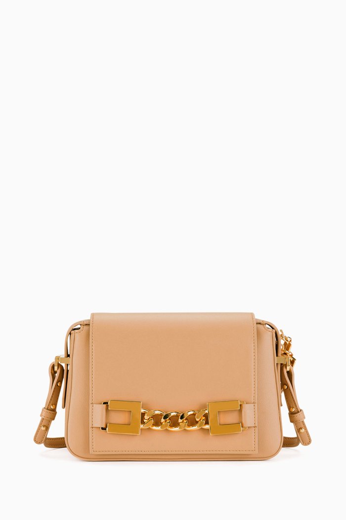 

Shoulder Bag in Faux Leather, Brown