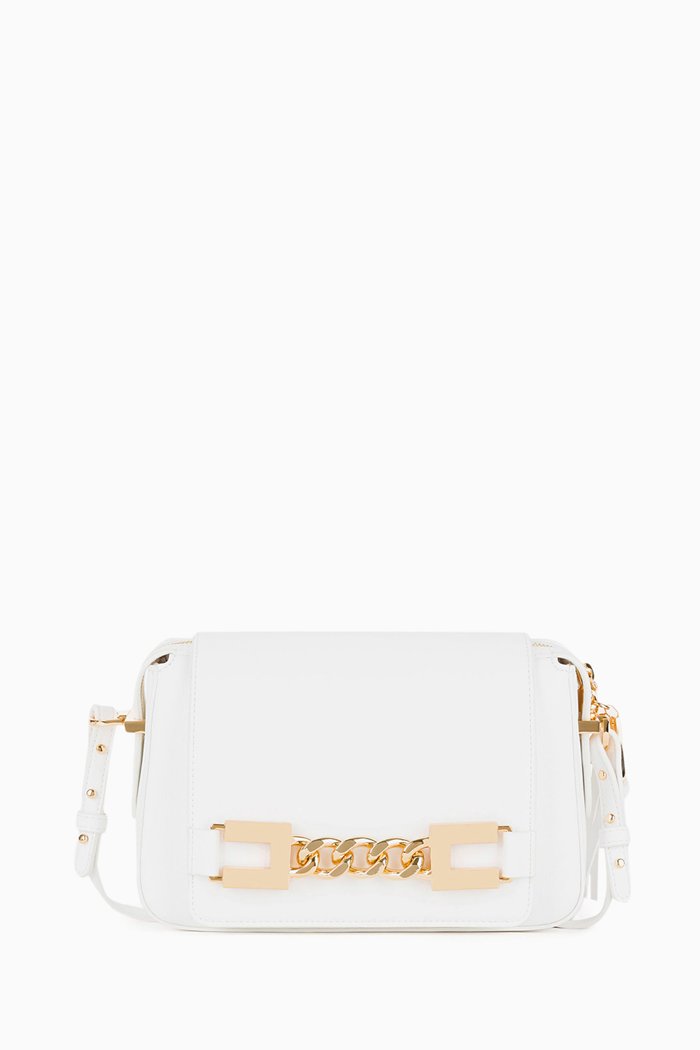 

Shoulder Bag in Faux Leather, White