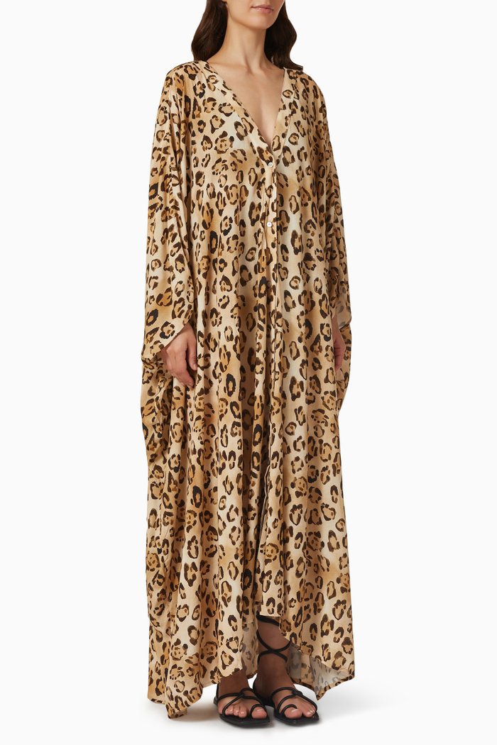 

Jennifer Kimono in Viscose, Brown