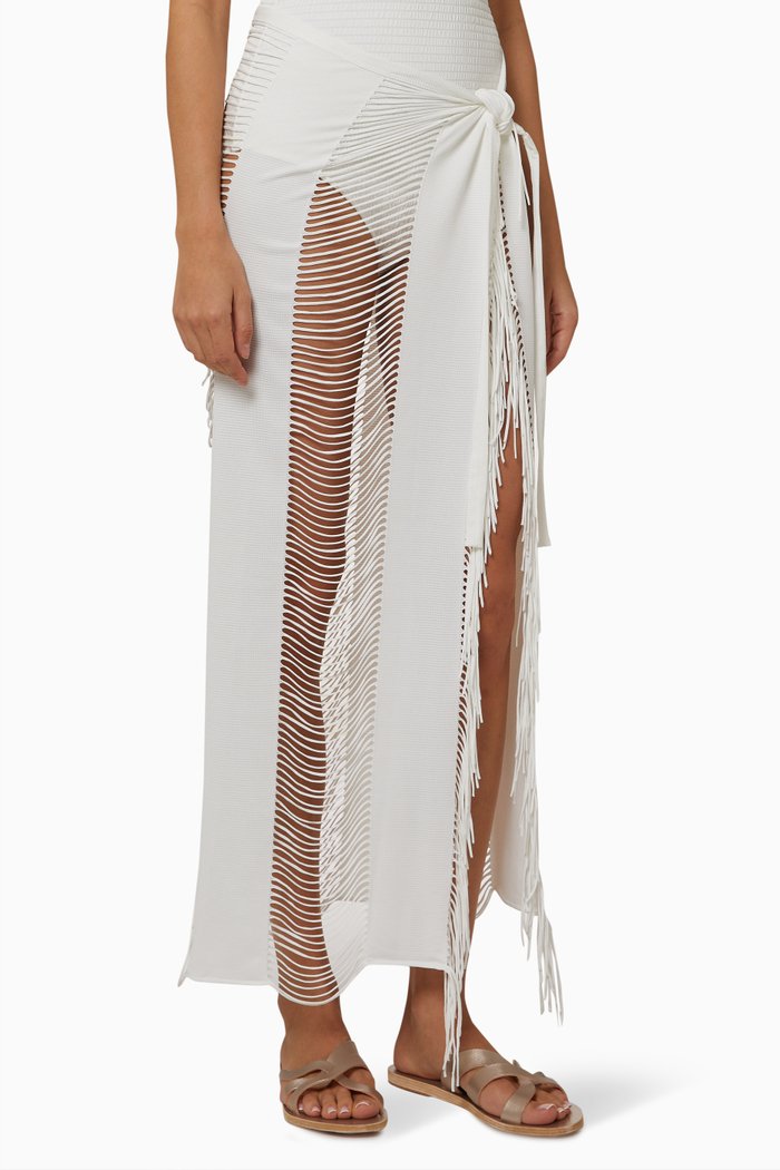 

Monique Sarong in Stretch Nylon, White