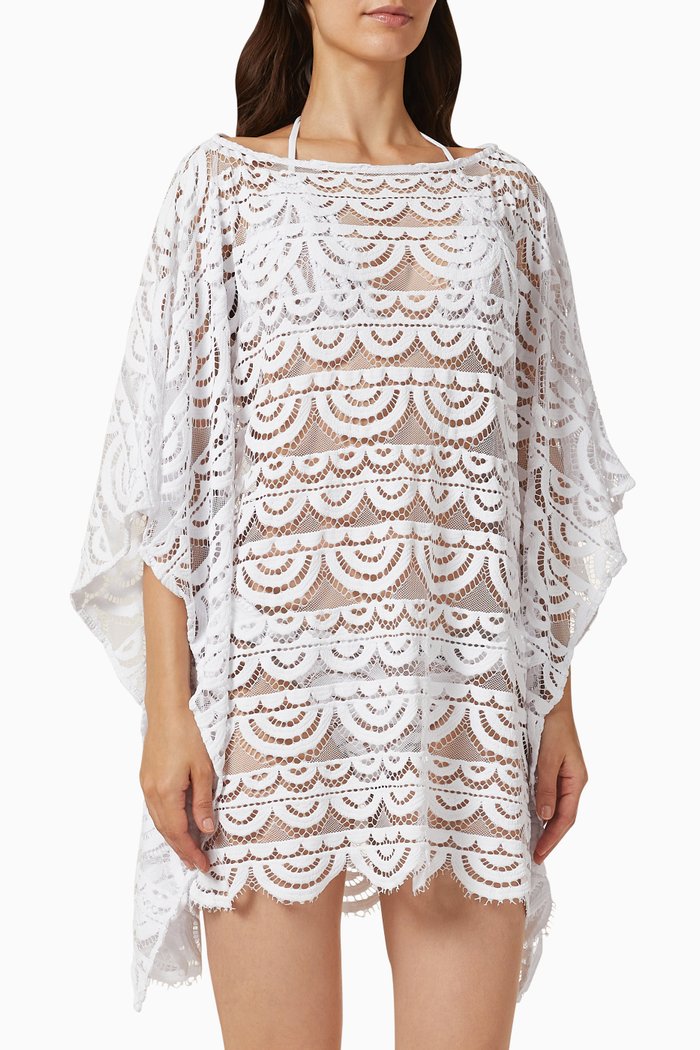 

Noah Tunic in Crochet Knit, White