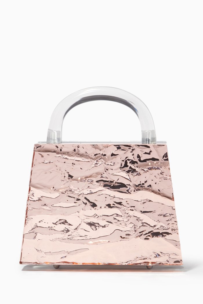 

Eva Bag in Mirrored Acrylic, Rose gold