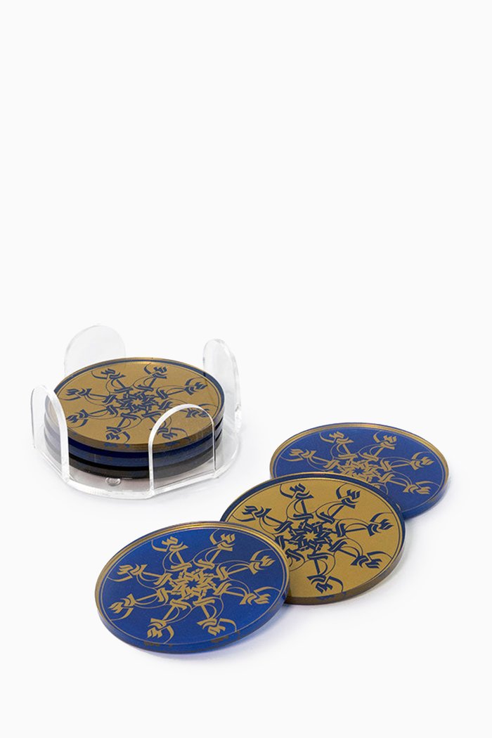 

Pattern Coaster Set in Acrylic, Multicolour