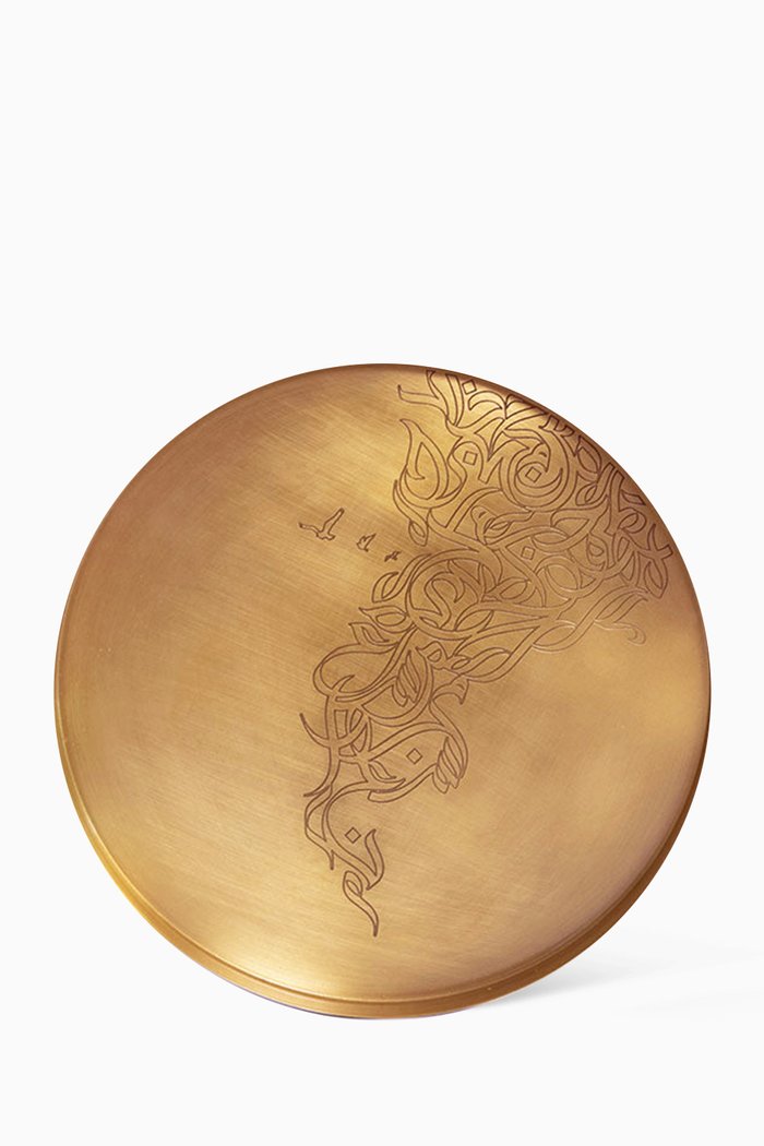 

Calligraffiti Tray in Brass, Multicolour