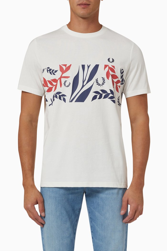

Archive Vine Graphic T-shirt in Cotton Jersey, White