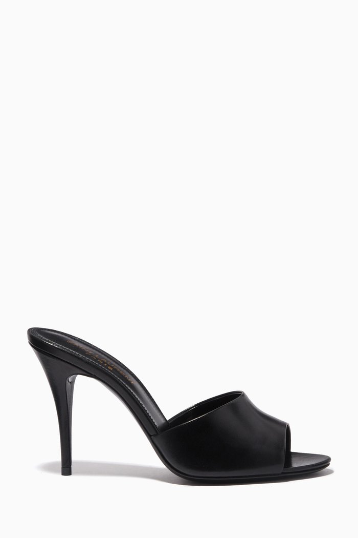 

LA 16 95 Mules in Smooth Leather, Black