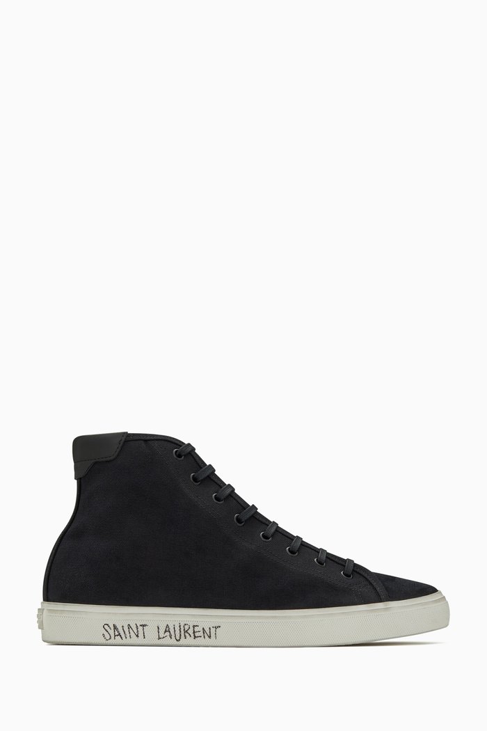 

Malibu Mid-top Sneakers in Canvas, Black