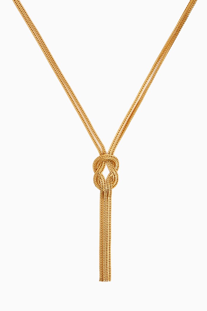 

Rediscovered 1980s Vintage Knot Necklace, Gold