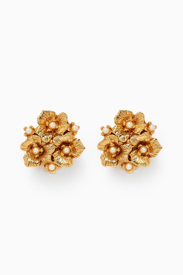 

Rediscovered 1980s Vintage Clip Stud Earrings, Gold