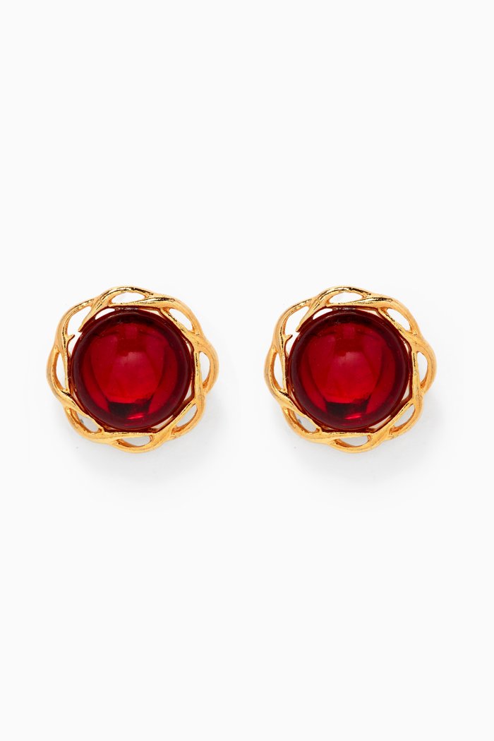 

Rediscovered 1990s Vintage Stud Earrings, Gold