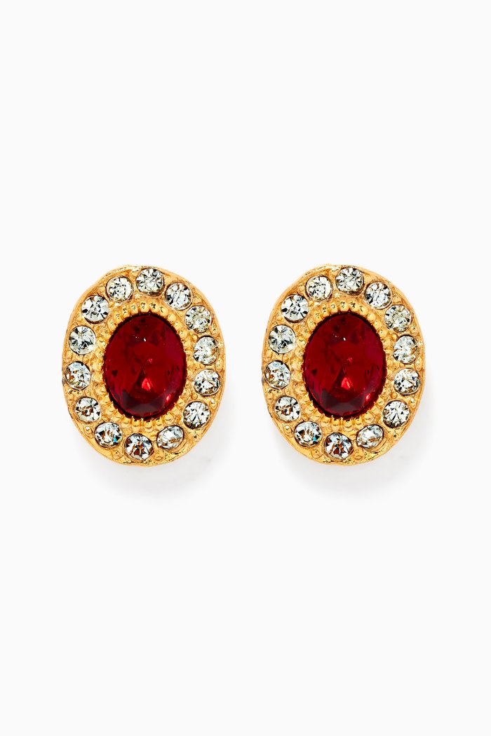 

Rediscovered 1980s Vintage Stud Earrings, Gold