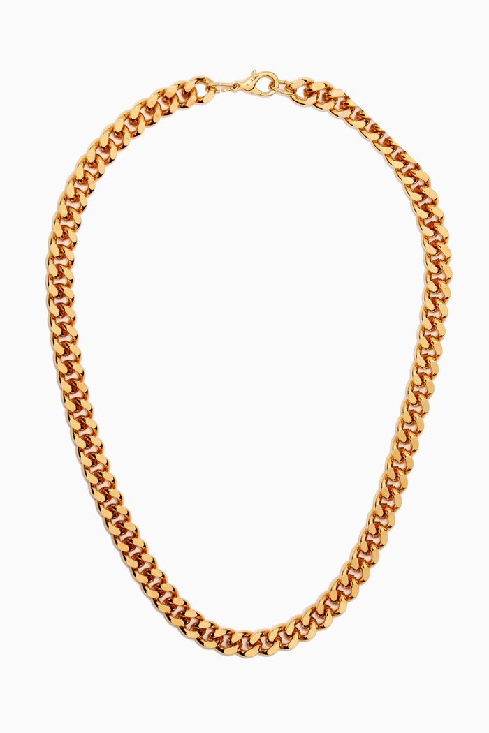 

Rediscovered 1990s Vintage Curb Chain Necklace, Gold