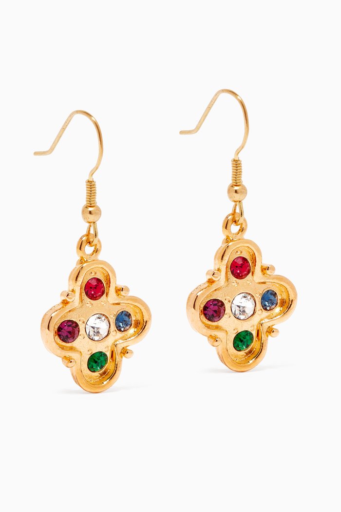 

Rediscovered 1980s Vintage Byzantine Earrings, Gold