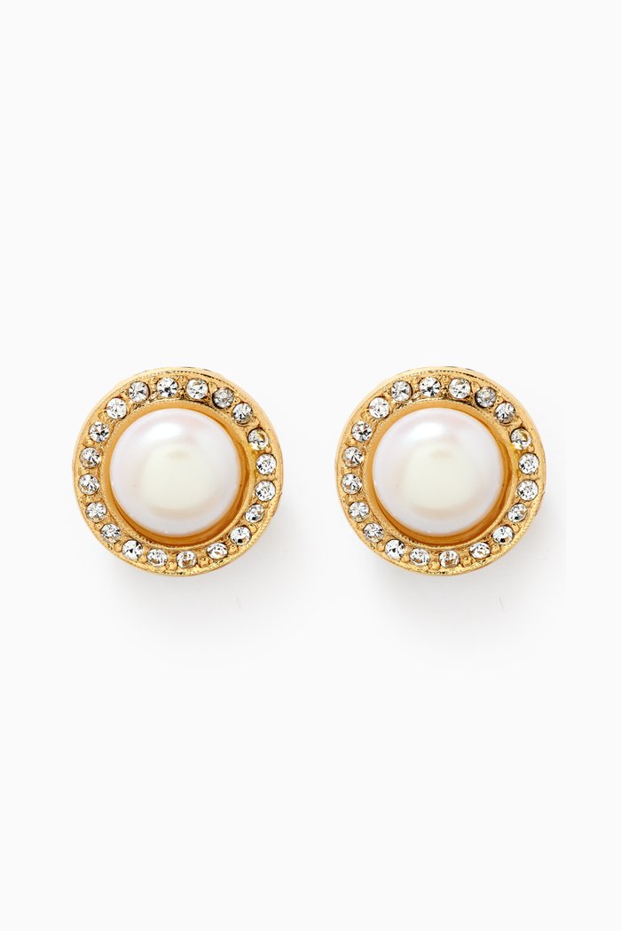 

Rediscovered 1980s Vintage Clip Stud Earrings, Gold