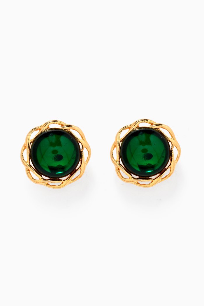 

Rediscovered 1980s Vintage Stud Earrings, Gold